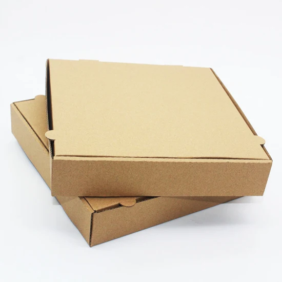 Китай оптовая продажа на заказ хорошего качества все размеры цвета крафт-бумаги гофрированной пищевой упаковки для пиццы с логотипом