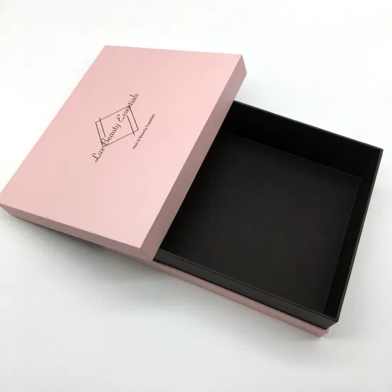 Изготовленный на заказ розовый картон, роскошная подарочная упаковка, подарочная коробка для ювелирных изделий для наращивания волос